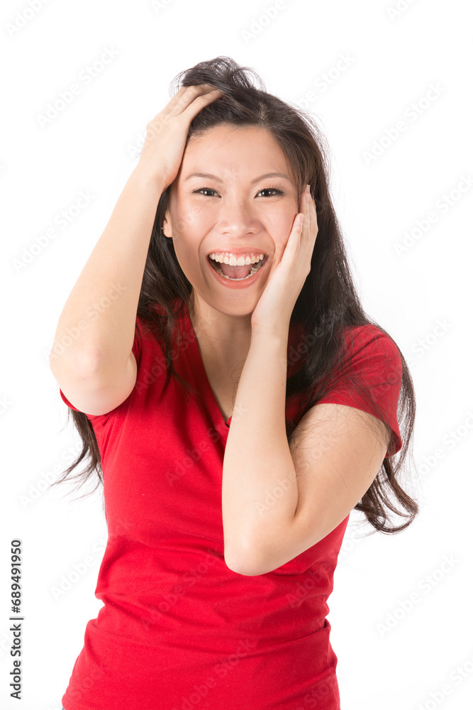 Woman looking happy. Woman looking happy.