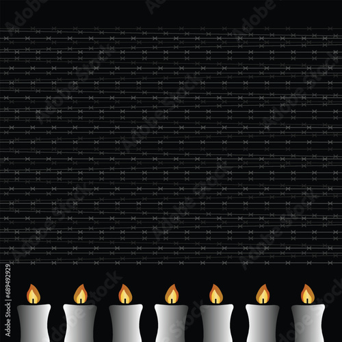 International Holocaust Remembrance Day vector. Star of David . January 27. Important day