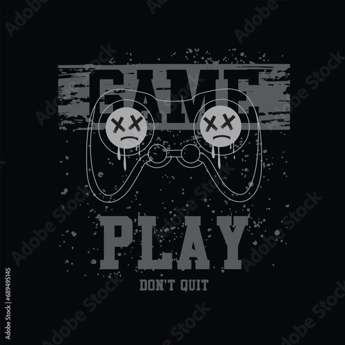 Game Illustration typography for t shirt  poster  logo  sticker  or apparel merchandise.