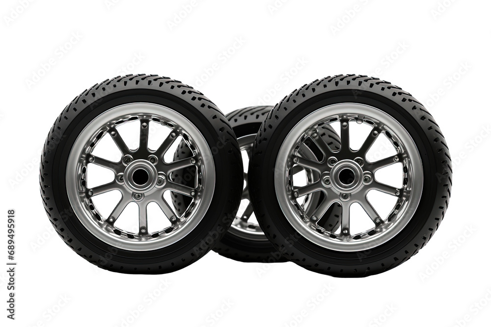 Car Wheels and Tire Isolated