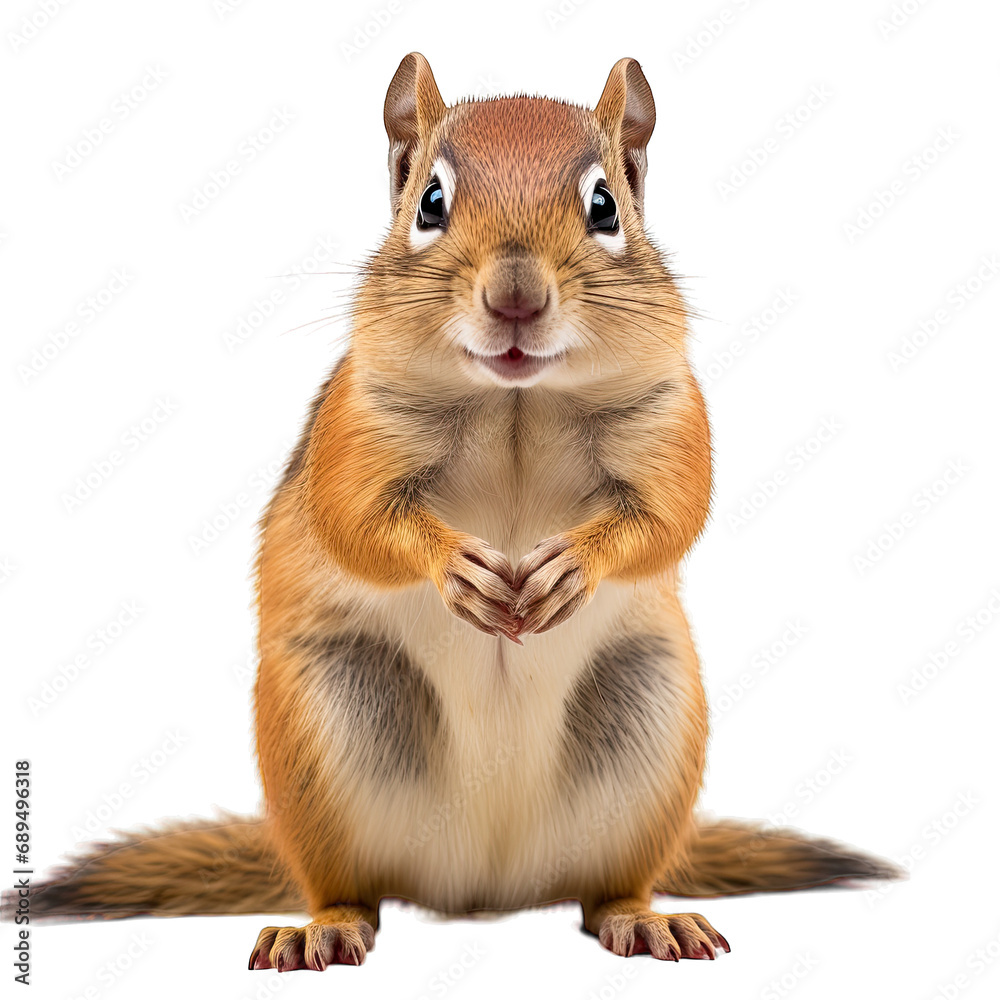 Obraz premium Chipmunk photograph isolated on white background