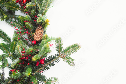 Christmas holidays  Christmas tree decorations  background
