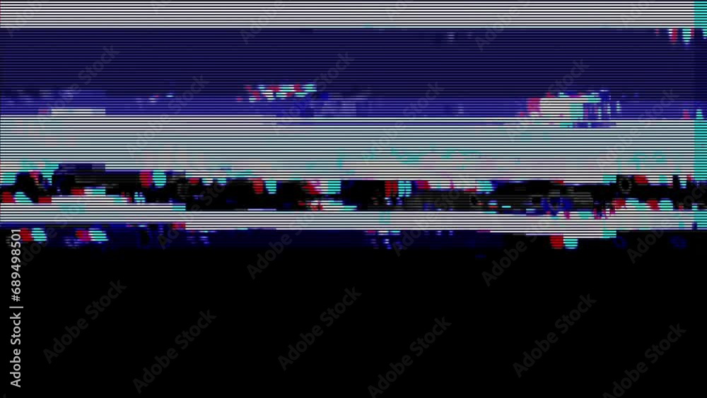 Glitch noise static television VFX. Visual video effects stripes background, tv screen noise glitch effect. Video background, transition effect for video editing, intro and logo reveal with sound Glitch noise static television VFX. Visual video effects stripes background, tv screen noise glitch effect. Video background, transition effect for video editing, intro and logo reveal with sound