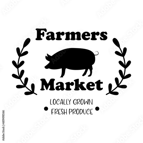 Farmhouse quote. Farmer concept. Farm logo, poster. Vector