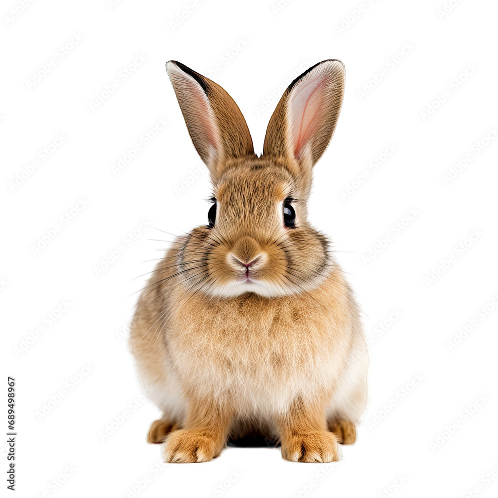 Fototapeta premium Rabbit photograph isolated on white background