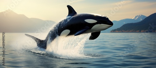 jumping orca outside water © 2rogan