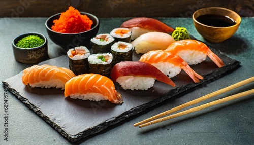 Stone-Clad Extravaganza: Savoring Sushi and Sashimi