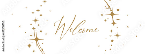 welcome text on white background	