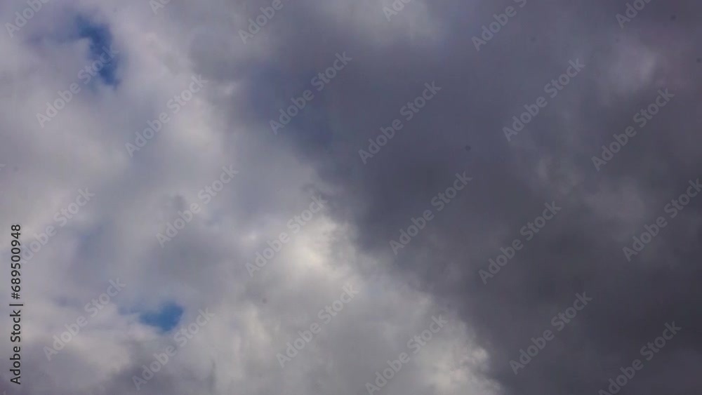 Time-lapse of blue sky and white clouds Full HD.