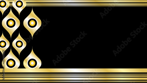 luxury golden retro background in vector format