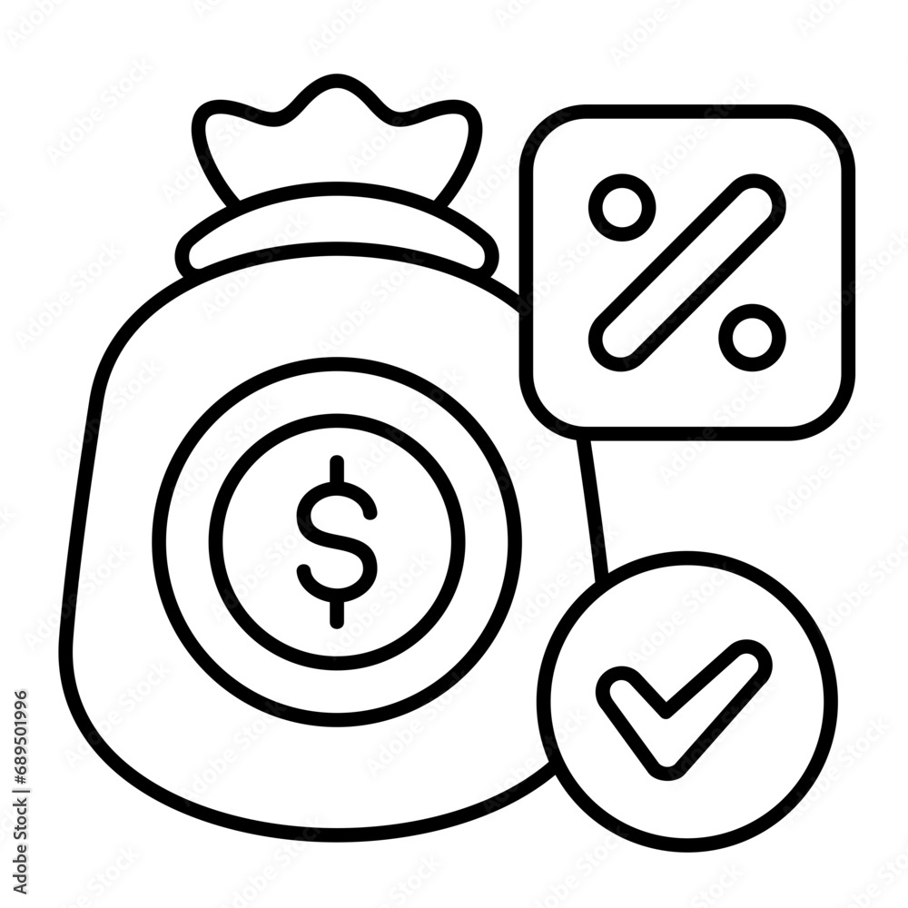 Loans vector icon on line Loans vector icon on line