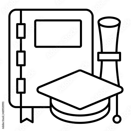 Education vector icon on line