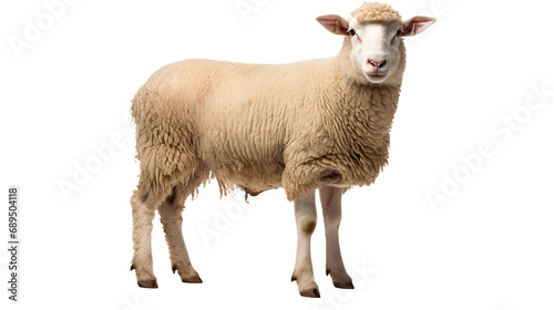 A sheep standing   isolated on transparent or white background  png