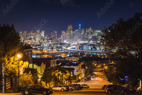 View of San Francisco City skyline from Texas Street - USA