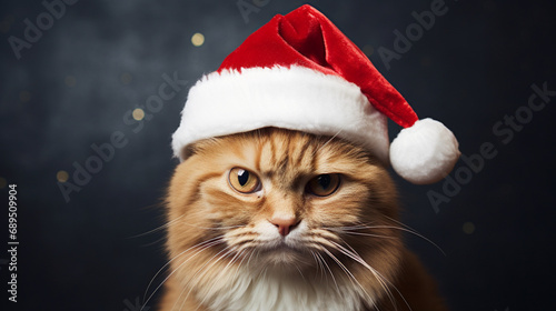 cat in santa hat © Siriwan