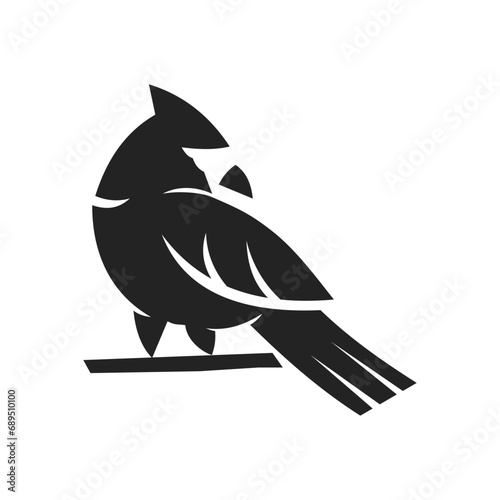Cardinal Bird Logo template Isolated. Brand Identity. Icon Abstract Vector graphic