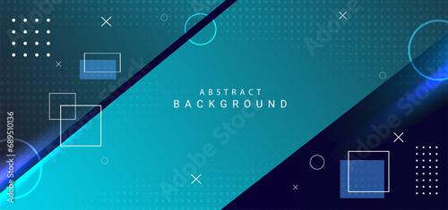 Modern abstract background with geometric shapes and blue gradient for business presentation or website header