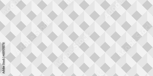 Abstract white cube triangle geometric square seamless background. Seamless blockchain technology pattern. Vector illustration pattern with blocks. Abstract geometric design print of cubes pattern.