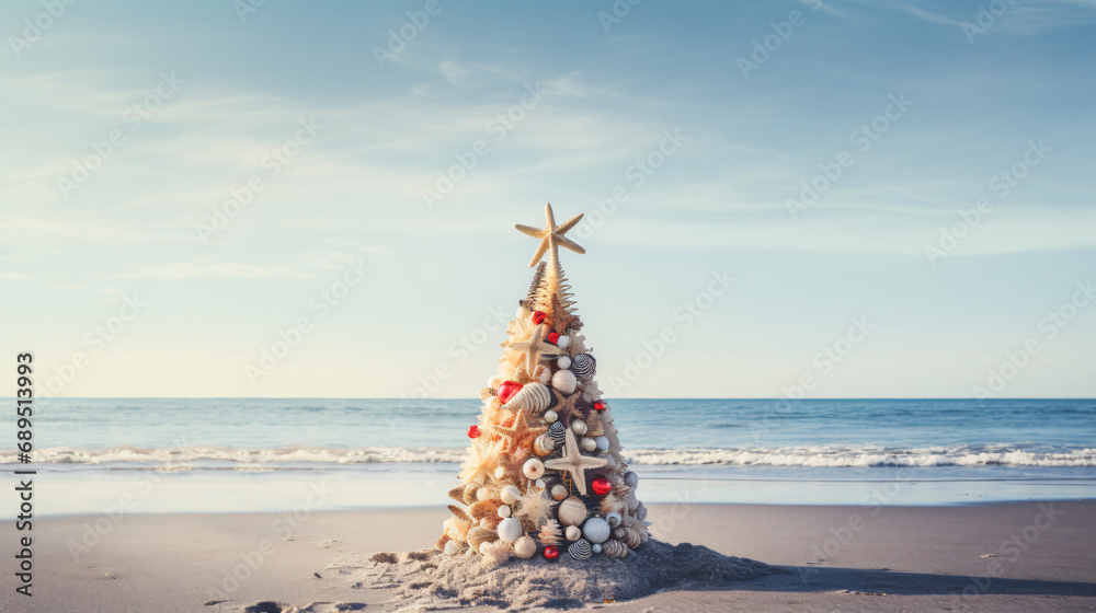 Small seashell christmas tree