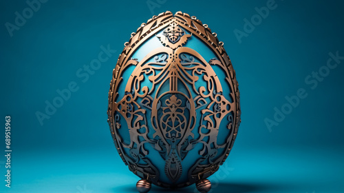 Steampunk metallic easter egg