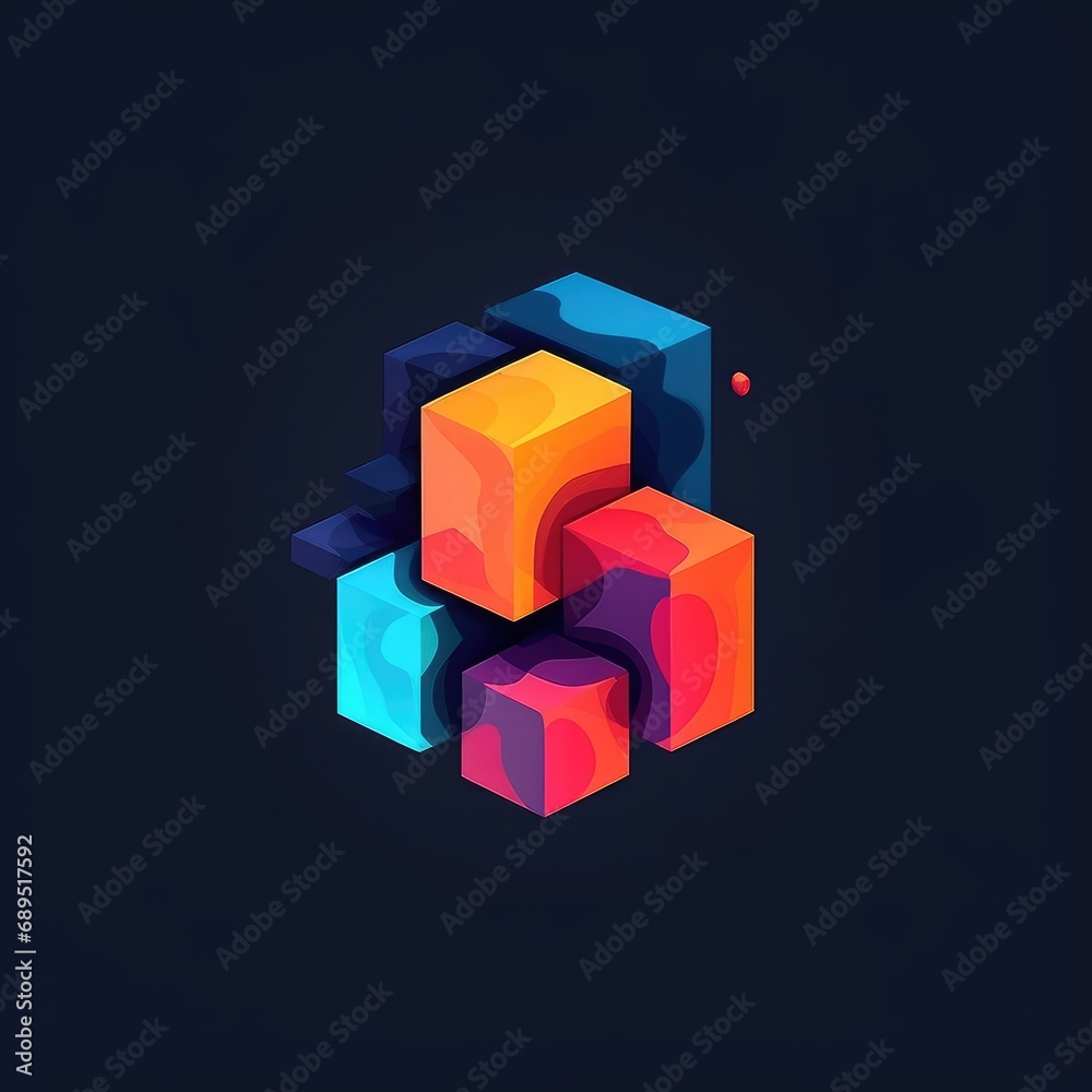 Rectangular icon logo material Rectangular icon logo material