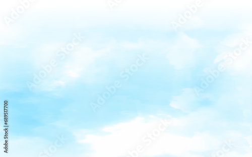 Sky Blue,Cloud Background,Horizon Clear Spring Sky in Morning by the beach,Vector beautiful landscape nature sunrise in Summer