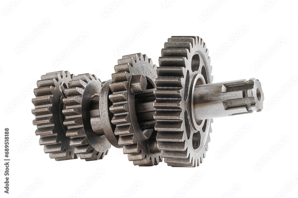 Metal gear isolated on white background with clipping path, engine car and bike. Metal gear isolated on white background with clipping path, engine car and bike.
