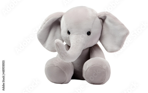 Plush Elephant Stuffed Animal On Transparent Background