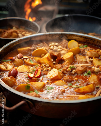 Simmering Massaman Curry Traditional Thai Cuisine