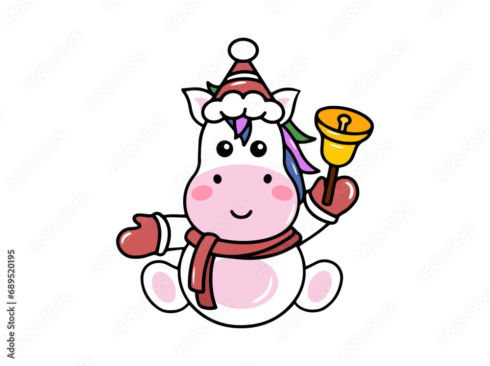 Unicorn Illustration for Christmas Day
