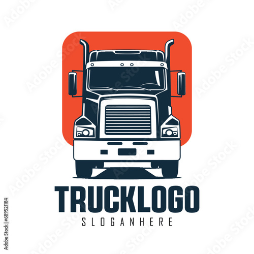 Black silhouette truck logo icon. truck vector illustration