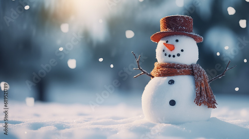 Snowman pictures in winter  © 俊后生
