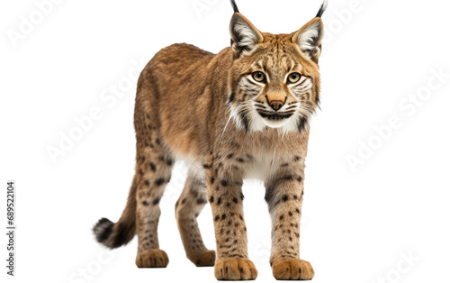 Belarusian Lynx Beauty On Transparent Background