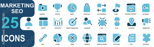 marketing and seo icon set.icon statistic,target,success,audience,bug,insect,plug,connect,maps,location,attention .flat color icon set.good vector for web and app
