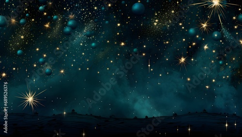 Abstract background with bokeh defocused lights and stars. Illustration.