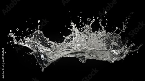 Water splash, isolated. Generative AI