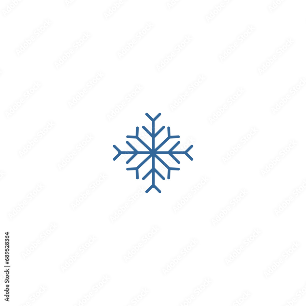 set snowflake element vector decoration