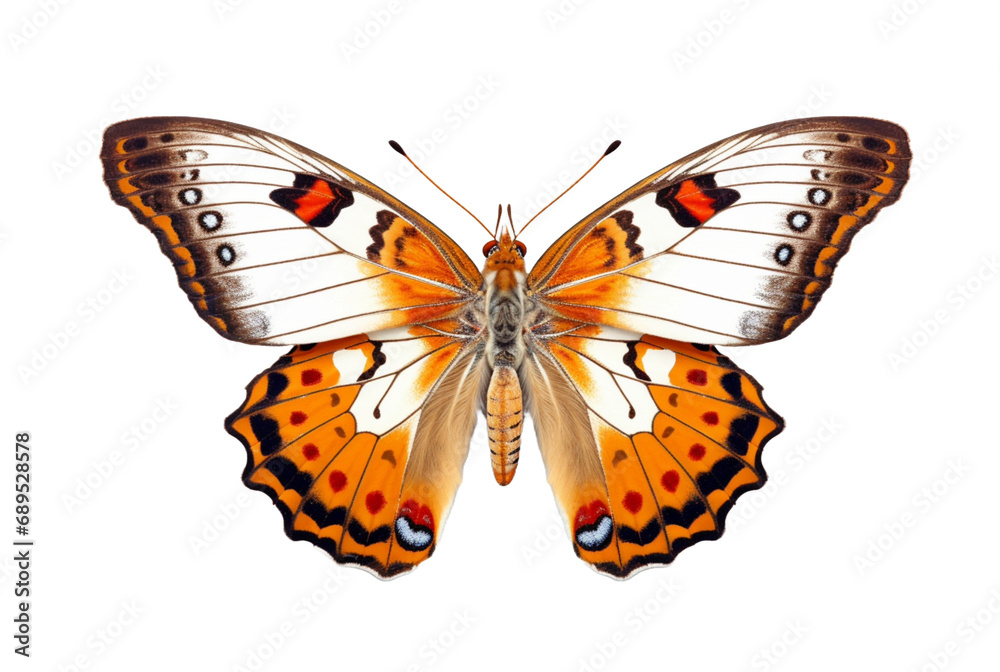 Fototapeta premium beautiful colorful butterfly isolated transparent background. generative ai