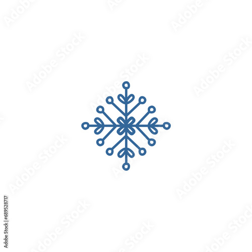 set snowflake element vector new year
