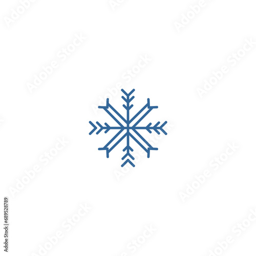 set snowflake element vector white