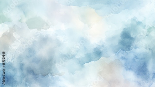 Subtle watercolor background in a light blue hue, delicate and artistic for creative slides