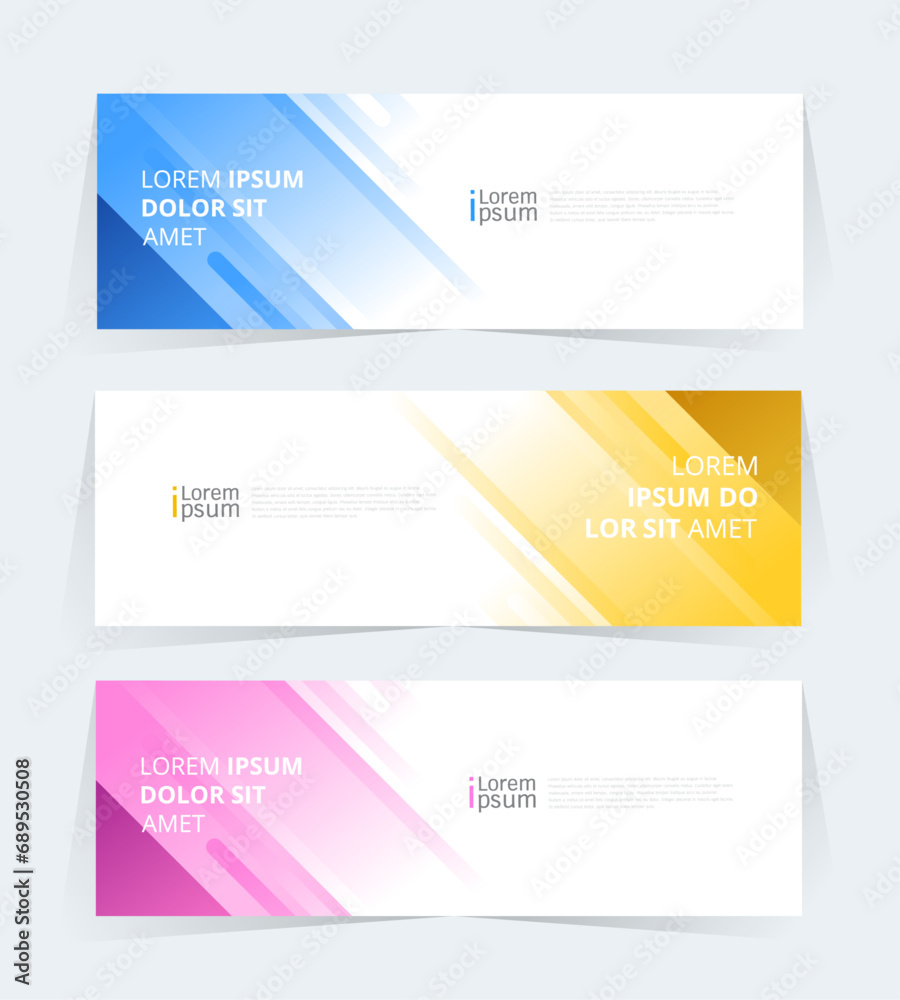 Fototapeta premium Geometric banner design with Vector presentation template.