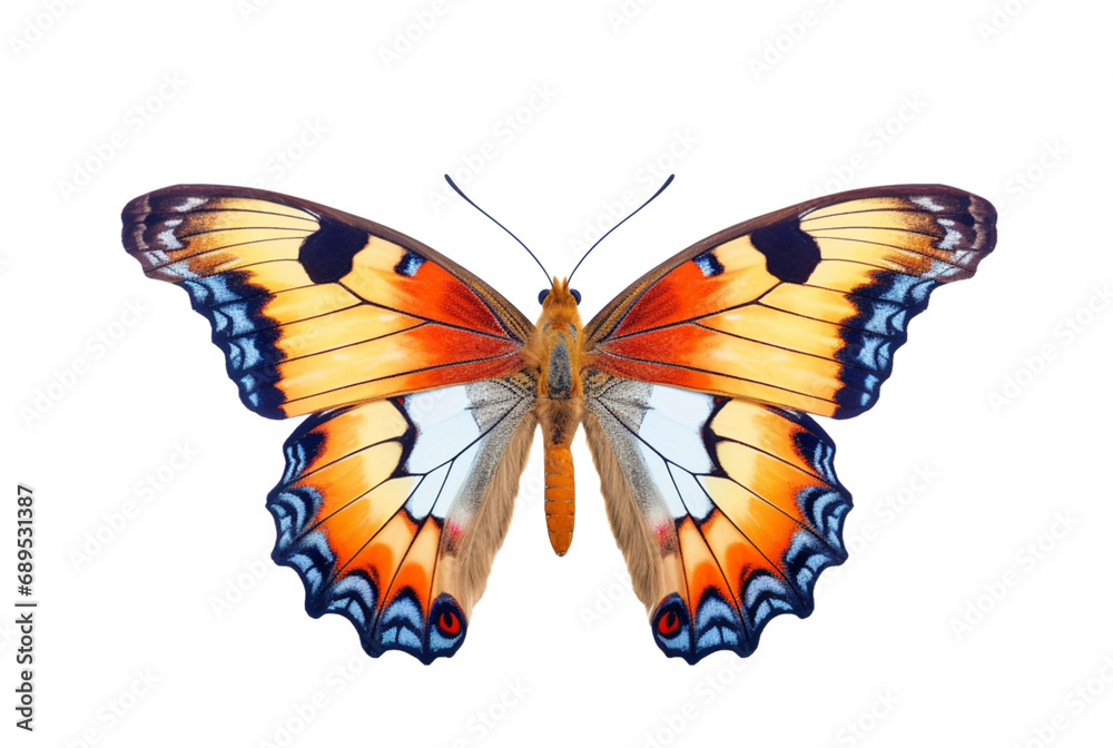 Obraz premium beautiful colorful butterfly isolated transparent background. generative ai