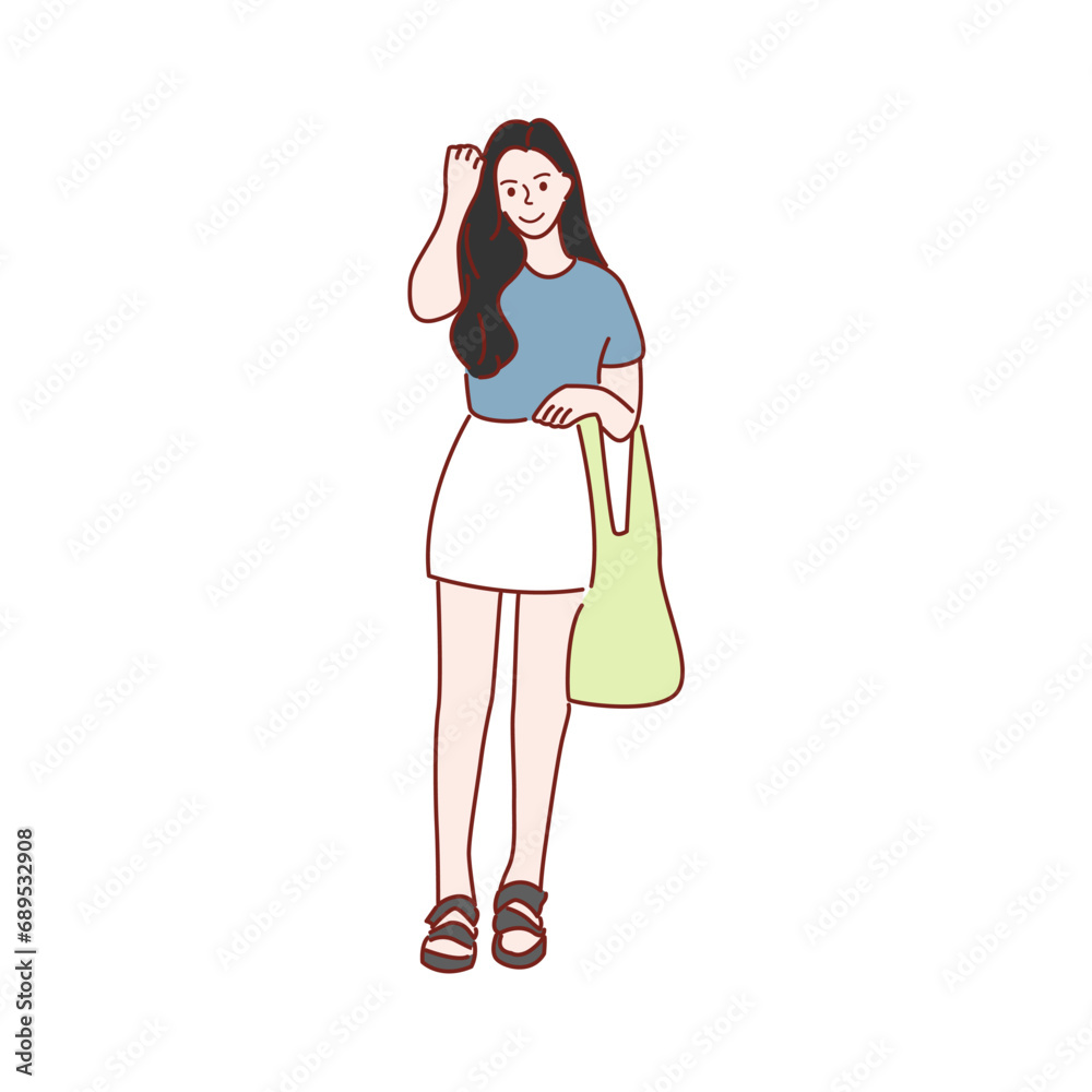 set of stylish woman poses trendy set of stylish woman poses trendy