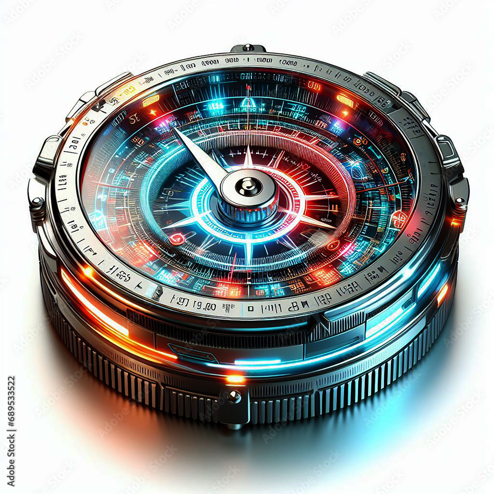 high-tech compass, color full dynamic lights
high-tech compass, color full dynamic lights