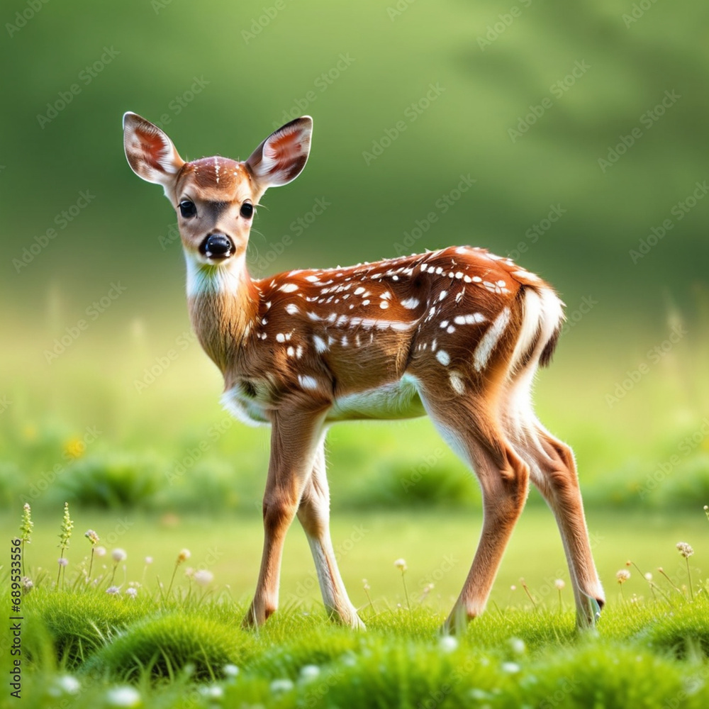 Fototapeta premium deer, animal, wildlife, mammal, nature, doe, wild, fawn