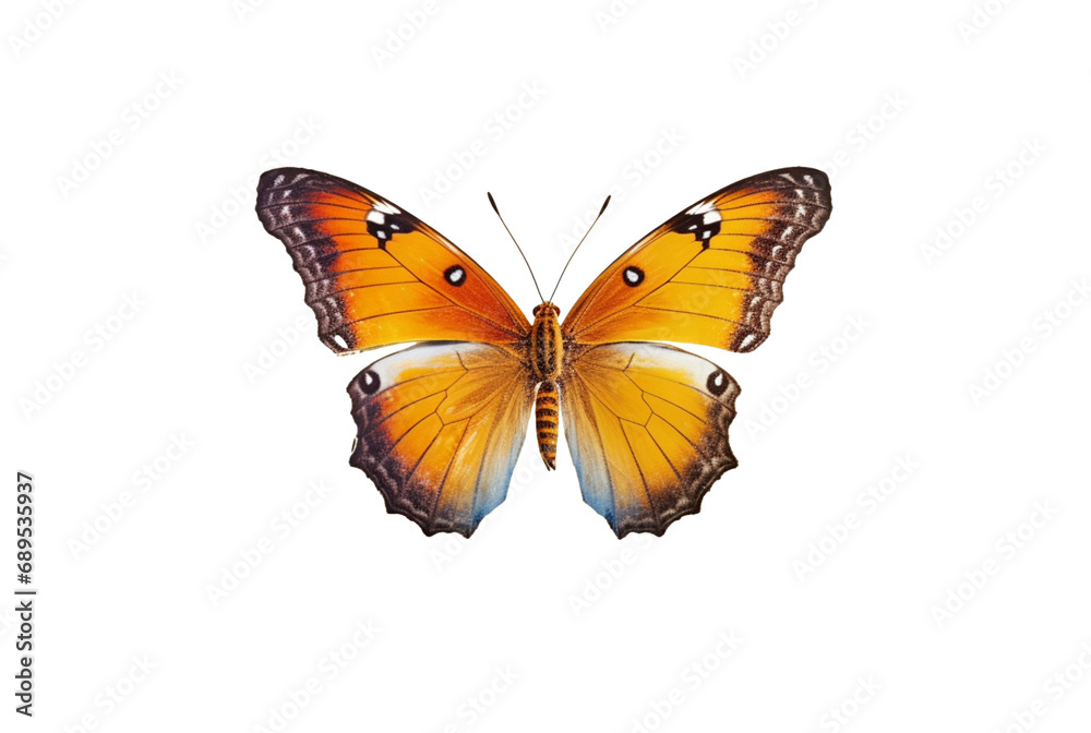 Fototapeta premium beautiful colorful butterfly isolated transparent background. generative ai