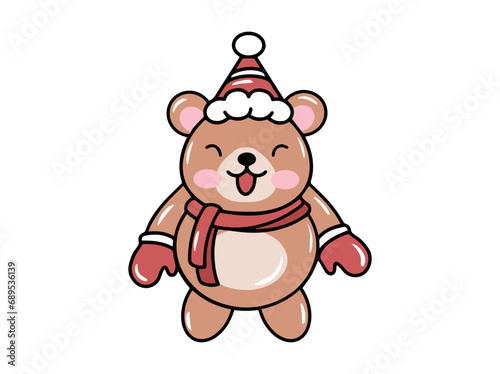 Christmas Bear Illustration