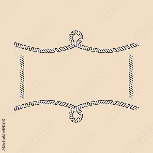 a rope frame with a knot on it
