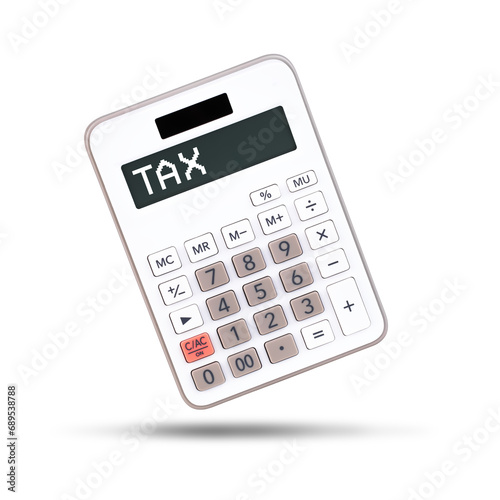 Tax Calculator isolated on white background